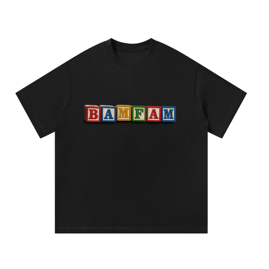 Black BAMFAM Block Oversized Tee