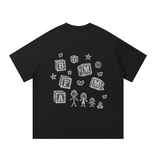 Black BAMFAM Block Oversized Tee